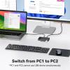 USB3.0 Switcher 2 in 4 Out KVM Switcher Computer Laptop Host Sharing USB3.0 to Type C Device Shared Mouse Keyboards Prin view 2