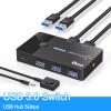 USB3.0 Switcher 2 in 4 Out KVM Switcher Computer Laptop Host Sharing USB3.0 to Type C Device Shared Mouse Keyboards Prin view 4