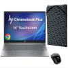 HP Chromebook Plus 14 Laptop (14" FHD Touchscreen, Intel Core i3-N305, 8GB DDR5 RAM, 256GB UFS), 1080p Webcam, Backlit Keyboard, Fast Charge, Wi-Fi 6, Chrome OS w/Wireless Mouse & Protective Sleeve view 1