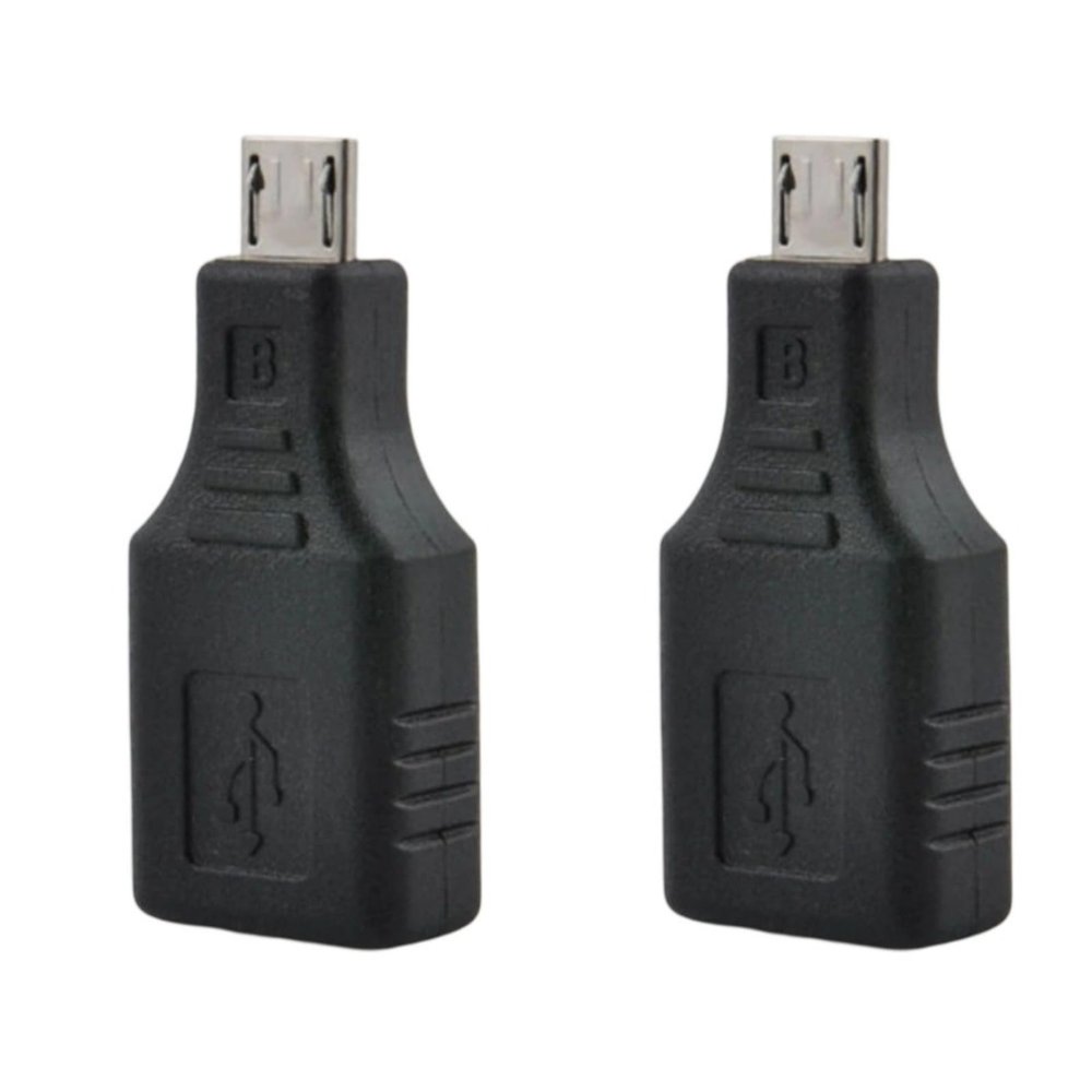 2Pack USB2.0 Small USB Male to USB A Female Adapter Connectors Converters Coupler for Androids Devices and Tablets
