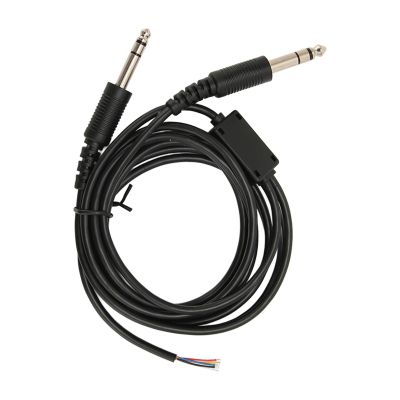 Thonlai Aviation Headset Replacement Cable, 2M PVC Durable DIY Cable with Dual GA Plugs 3 16inch Microphone and 1 4inch Speaker, for David Clark AVCOMM Pilot Universal Headset