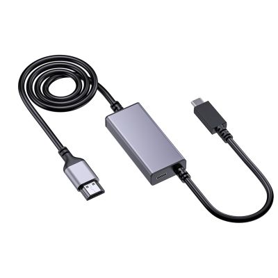 4K USB C to Hdmis Adapter with PD60W Charging for Laptop Tablet Double Monitor Setups for Gaming Devices Laptops