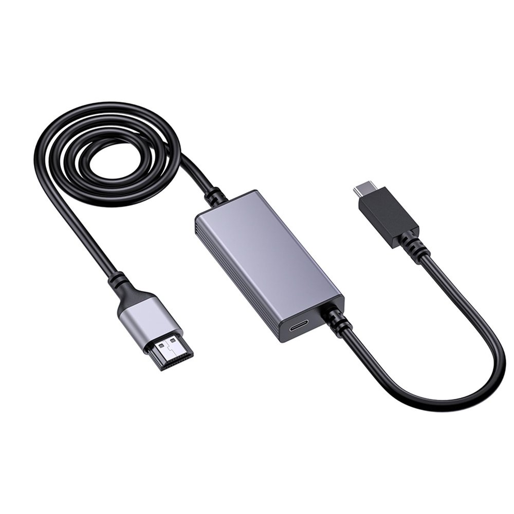 4K USB C to Hdmis Adapter with PD60W Charging for Laptop Tablet Double Monitor Setups for Gaming Devices Laptops