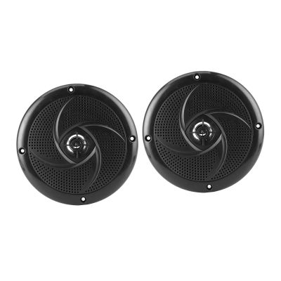 Jauarta Marine Boat Speakers, Ultra Thin Dual Audio System with Wide Sound Coverage, for Car Speedboat Yacht Ship Motorboat