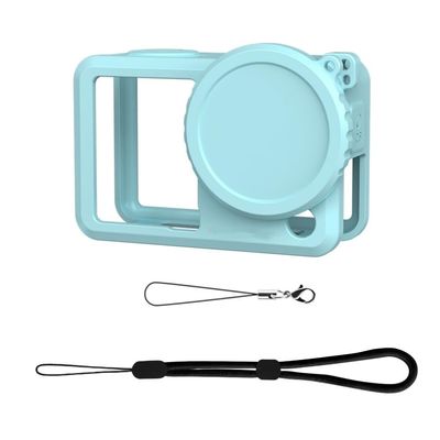Action Camera Protective Case for DJI OSMO ACTION 6 Shockproof Silicone Cover Shell Sports Camera Protection Accessory (Blue)