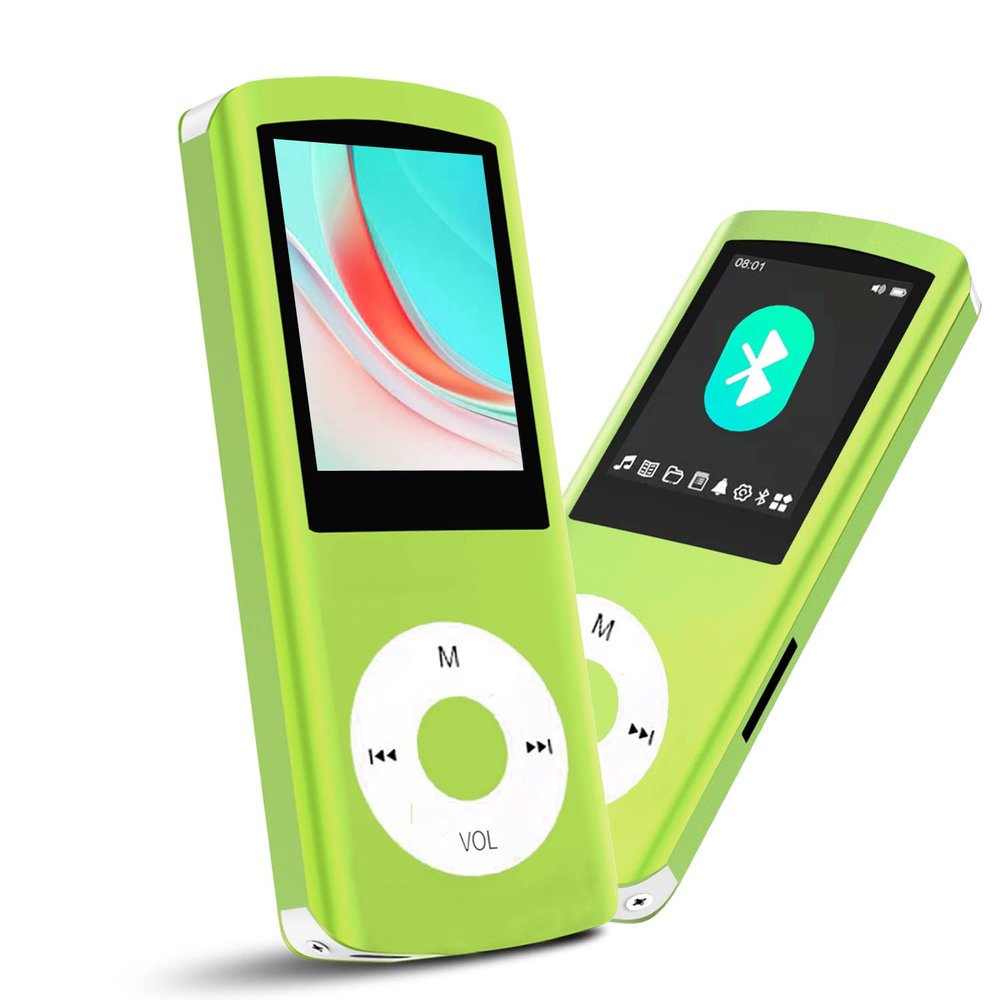 64GB MP3 Player, Hotechs MP3 Music Player with Slim Classic Digital LCD 1.82'' Screen Mini USB Port with FM Radio, Voice Record (Green)