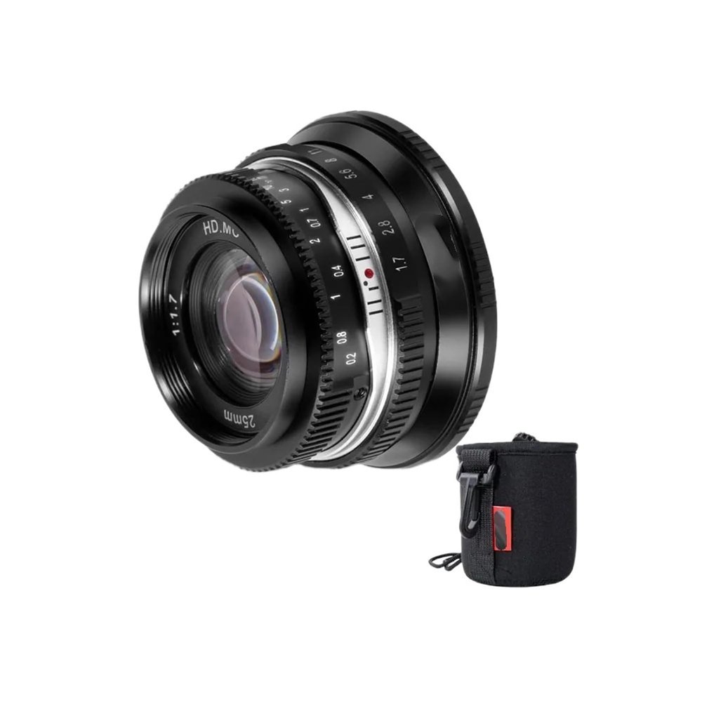 Compatible for Fuji X Mount 25mm F1.7 Manual Focus Lens APS-C for Mirrorless Cameras RF Z M4/3 E(E-Mount(FE))