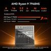GEEKOM [2026 Edition] Mini PC AI A7 MAX with AMD Ryzen 9 7940HS 16GB DDR5(Not LPDDR) & 1TB SSD(Expandable) Desktop Mini Computers for Creation,Radeon 780M Graphics 4 Modes|Premium Support|USB4|8K|SD view 3