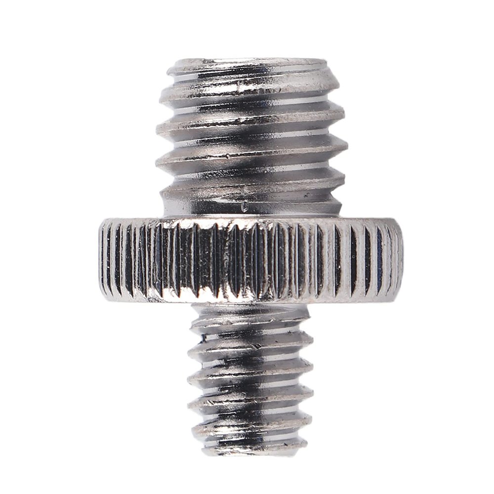 1/4 to 3/8 Male Threaded Screw Adapter Durable Metal Camera Tripod Stand Accessory for DSLR SLR Photography Silver 1pc