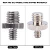 1/4 to 3/8 Male Threaded Screw Adapter Durable Metal Camera Tripod Stand Accessory for DSLR SLR Photography Silver 1pc view 2