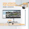 PANOOB PoE Security Camera System, 8Pcs 5MP Wired IP Cameras with Audio, Smart Color Night Vision & AI Person Vehicle Detection, Remote Access, 8 Channel 4K NVR with 2TB HDD, PD93BA0808-5MD-1 view 2