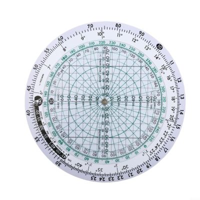 Flight Computer E6B-R Aviation Plotter Slide Rule for Flight Training, 6 Inch Plastic Circular Calculator with Waterproof Material, Wind Side Calculator Scales for True Heading(E6B-R)