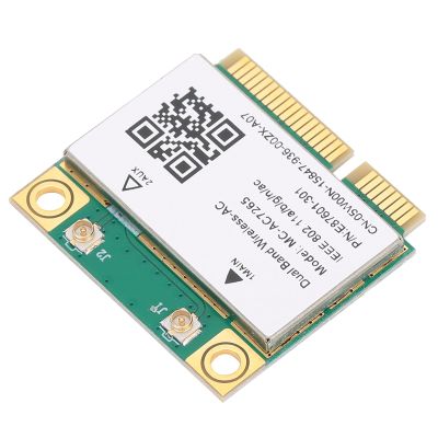 ZJchao Network Card Mini PCIE Gigabit Double Band Wireless WiFi 4.2 Adapter High Speed Stable Signal for Desktop Laptop Notebook PC Builtin 7265AC Chip