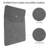 Yosoo Slim Sleeve Case Fit for Kindle Scribe 10.2 Inch, Lightweight E Reader Protective Pouch Bag, Built in Magnetic Closure, Matte Microfiber Leather (Dark Grey) view 2