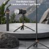 Asixxsix Foldable Tripod, Aluminum Alloy Portable Selfie Stick Phone Tripod Stand with 7 Height Adjustments up to 167cm, 360 Ball Head, for Photography view 2