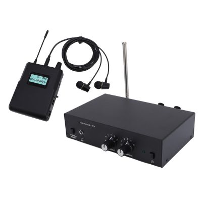 Matybobe Professional Wireless IEM System with Transmitter and Receiver and 36 Frequencies for Singers, Guitarists, Keyboardists, Drums, and More, LCD Display and 50m Indoor, 100m (US Plug)