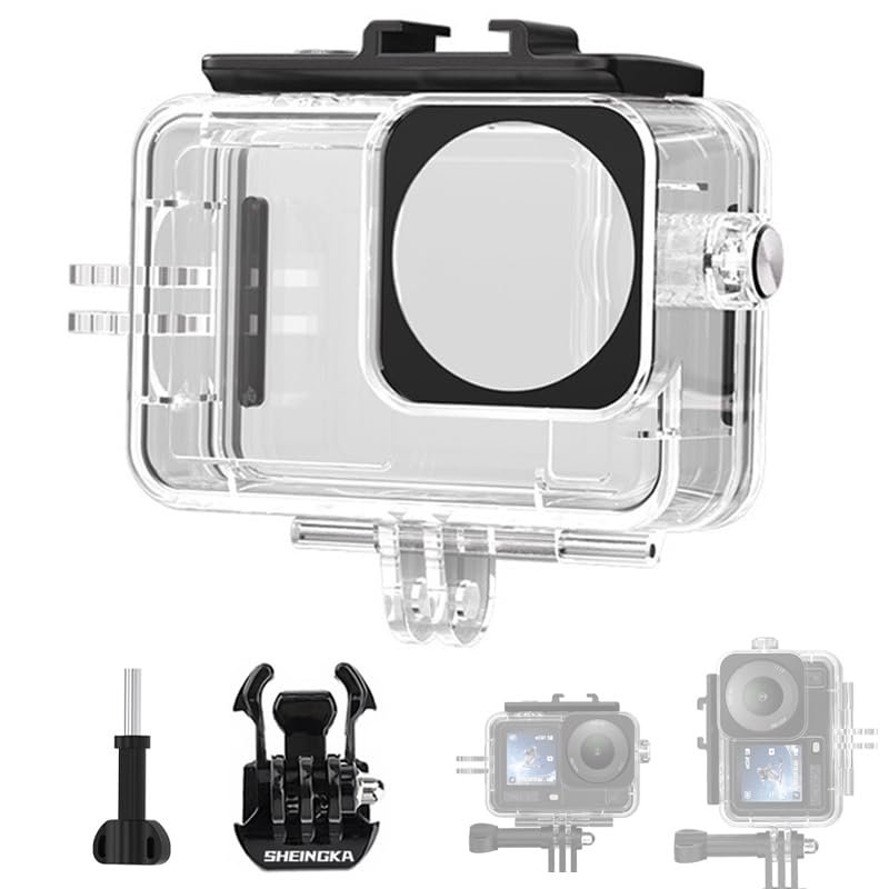 Honlyn Waterproof Case for DJI Osmo Action 6,Underwater Dive Case Horizontal Vertical Protection Housing Shell
