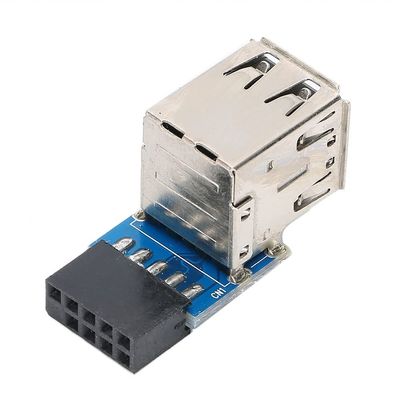 ADDn Card 2 Port 9PIN Female to .0 Connector Reader PC Motherboard Expansion Adapter Computer Accessories