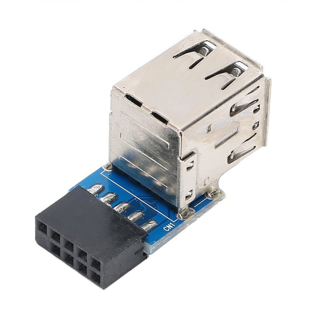 ADDn Card 2 Port 9PIN Female to .0 Connector Reader PC Motherboard Expansion Adapter Computer Accessories