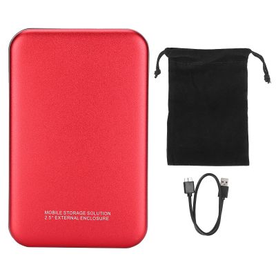 2.5in SATA to USB 3.0 Hard Drive Enclosure, Portable External Hard Disk Box for Laptop Desktop, USB 3.0 SSD Enclosure with Data Cable Storage Bag, Fast 5Gbps Transfer Speed for PC (Red)