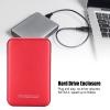 2.5in SATA to USB 3.0 Hard Drive Enclosure, Portable External Hard Disk Box for Laptop Desktop, USB 3.0 SSD Enclosure with Data Cable Storage Bag, Fast 5Gbps Transfer Speed for PC (Red) view 2