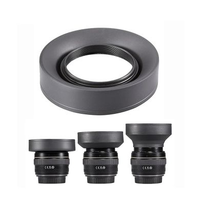 49 52 67 72 77 82 55 58mm 3-Stage 3 in1 Collapsible Rubber Foldable Lens Hood 55mm DSIR Lens for Canon for Nikon for Sony Camera(52mm)