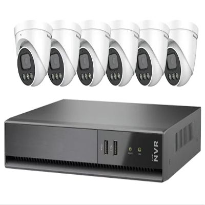 HKCNV080102CE5R306 Color Night Vision Video Surveillance Kit; Includes 8-Channel 2TB HDD Network Video Recorder, and (6) 5MP Ball Cameras