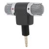 SUNGOOYUE Mini Stereo Microphone, Black ABS, Dual Channel Recording, 3.5mm Gold Plated LShape Plug, Lightweight 11g, for Mobile Phones, Tablets, Laptops (4 Poles) view 1