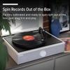 Andover Audio SpinPlay Premium All-in-One Record Player for Vinyl Record Playback - Semi-Automatic, Auto Power-On and Auto-Stop, Integrated Sound System with 270 Speaker Array - White (White) view 3