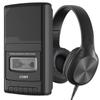 Coby Portable Cassette Player & Recorder with Over-Ear Headphones, Built-in Microphone, One-Touch Recording, Automatic Stop, Carry Handle  Tape Playback & Voice Recording view 1