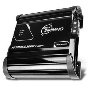 Timpano Mono 3000 Watts Subwoofer Car Audio Amplifier TPT-BASS3000 1 Ohm 12 Volts 3K Monoblock Class D Car Amp, Built-in Crossover & Bass Boost with Smart Fans
