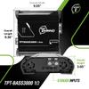 Timpano Mono 3000 Watts Subwoofer Car Audio Amplifier TPT-BASS3000 1 Ohm 12 Volts 3K Monoblock Class D Car Amp, Built-in Crossover & Bass Boost with Smart Fans view 4