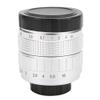 Tbest 50mm F1 4 C Mount Lens Manual Fixed Focus Large Aperture Camera for Fuji Mirrorless Cameras Metal Optical Glass Black Silver (Silver) view 4