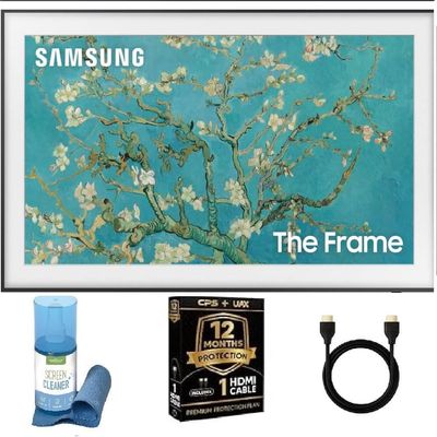 Samsung 32 Inch Class The Frame Full HD Smart Tizen TV with Customizable Art Mode, Slim Wall Mount, Wi-Fi, HDR, Voice Remote, HDMI Cable, Screen Cleaner and 12 Month Warranty