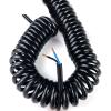 Electrical Wire,coiled power cord, 2 Cores Black Power Cord Spring Telescopic Wire 24AWG 20AWG 17AWG 14AWG Spiral Cable .5-7.5 Meter Expandable(2 Core 14awg,Line length 7.5 meter) view 1