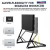 Glowdora Triple Screen Laptop Monitor Extender, 15.6" Fhd 1080p Portable Monitor with Aluminum Stand, 3 Display Laptop Extender Screen, Foldable Dual/Triple Setup for Multitasking view 3
