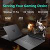 HP Victus 15.6" FHD 144Hz Gaming Laptop, AMD Ryzen 5-7535HS, 32GB DDR5 RAM, 2TB PCIe SSD, AMD Radeon RX 6550M, Backlit Keyboard, Wi-Fi 6, Win 11 Pro, Mica Silver, 1TB Docking Station Set view 3