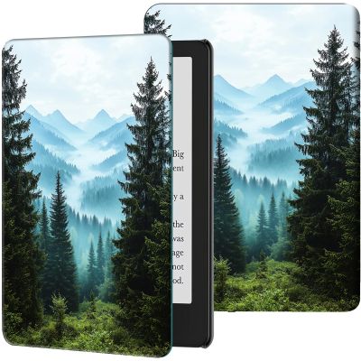 Case for 6.8" Kindle Paperwhite (11th Generation-2021) and Kindle Paperwhite Signature Edition Slim PU Leather Smart Cover with Auto Wake/Sleep for Kindle Paperwhite 2021 E-Reader,Forest Trees