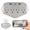AUZEN Upgraded 1080P Wireless Hidden Wall Outlet WiFi Camera - Indoor Office Small Security Camera for Home Security view 1
