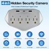 AUZEN Upgraded 1080P Wireless Hidden Wall Outlet WiFi Camera - Indoor Office Small Security Camera for Home Security view 2