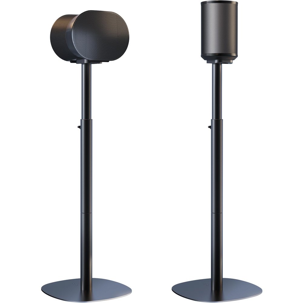Speaker Stands for Sonos Era 100 SL, Era 100 & Era 300 - Height Adjustable Floor Stands 29.1''39'', Dual-Mount Base Design, Concealed Cable Management, 11 lbs Max Load, Pack of 2, Black