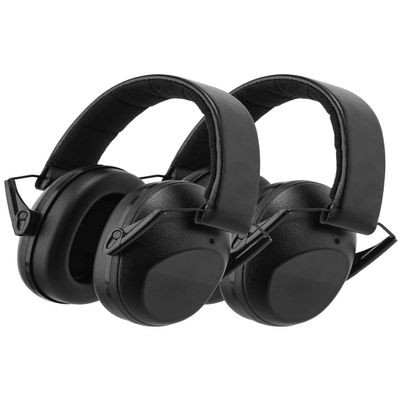 kimitimi Noise Canceling Headphones for Kids 2PACK, SNR 25-31 dB Noise Reduction Earmuffs for Adults Kids Autism, Concerts/Fireworks/Air Show/Shooting Gun Range(Black+Black)