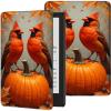 Case for 10.2" Kindle Scribe (2024/2022 Release) Lightweight PU Leather Slim Folio Adjustable Multi-Angle Smart Shell Cover with Auto Wake/Sleep for 10.2" Kindle Scribe E-Reader,Pumpkin Birds view 1