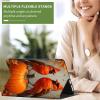 Case for 10.2" Kindle Scribe (2024/2022 Release) Lightweight PU Leather Slim Folio Adjustable Multi-Angle Smart Shell Cover with Auto Wake/Sleep for 10.2" Kindle Scribe E-Reader,Pumpkin Birds view 4