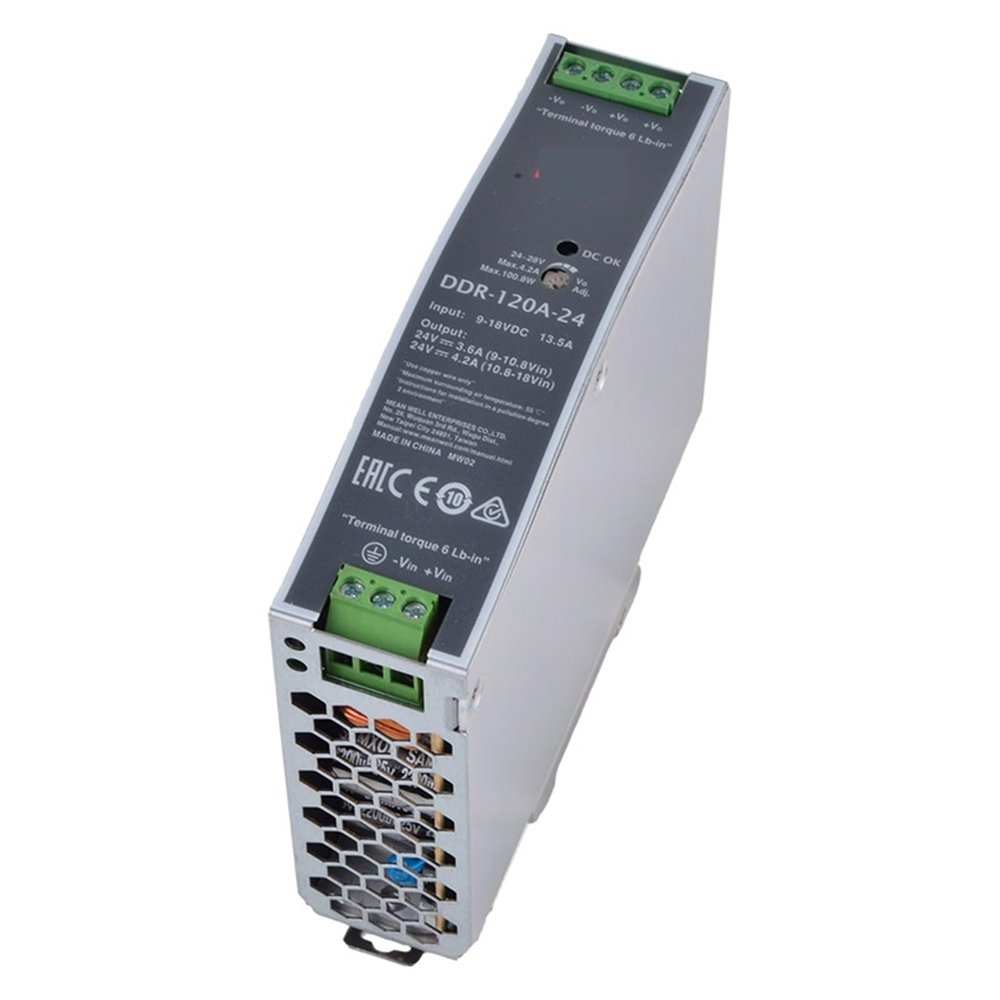 12Vdc-24Vdc DDR-120A-24 120W 24V DIN Rail Type DC-DC Converter 1Pcs