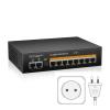 10-Port Gigabit Switch with 8 PoE Ports and 2 RJ45 Ports(Switch with EU Plug) view 2