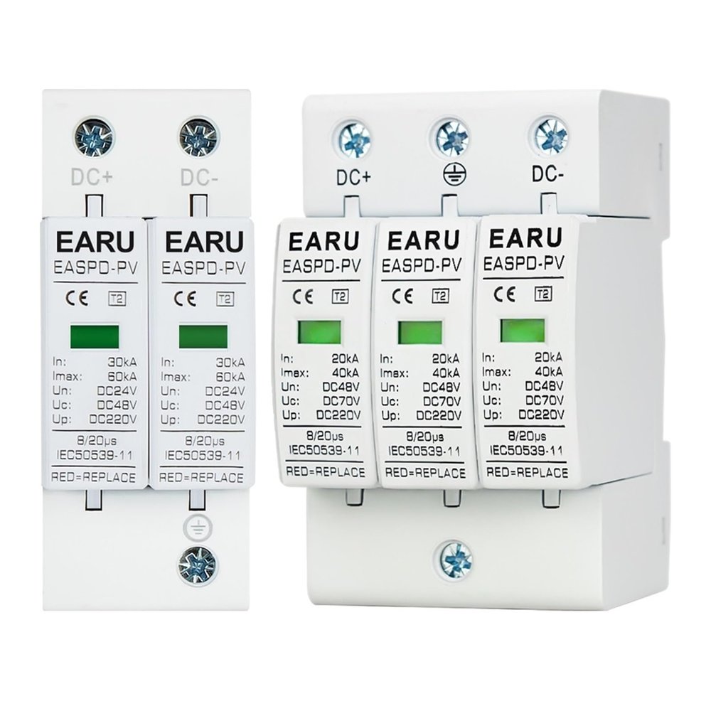 Photovoltaic DC SPD 2P/3P DC12V 24V 48V 10KA~20KA 20KA~40KA 40KA~60KA Surge Protector Protective Device Protection(3P,DC24V 10-20KA)