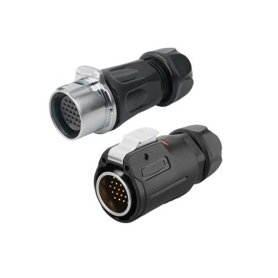Docking LP24 waterproof aviation socket 2-3-4-10-12-19 core power signal male and female docking connector(24 core)