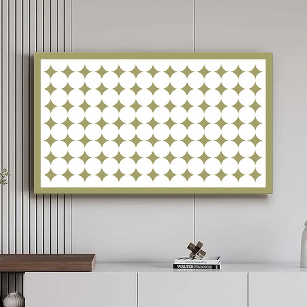 32-65 Inch Indoor TV Dust Cover Stretch Universal Screens Protector for LED LCD Flat/Curved Desktop/Hanging Television Cover Bedroom Living Room Art Decoration-Green3||65inch