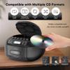 Kuephom Boombox CD Cassette Player Combo: Stereo Sound AM FM Radio with Bluetooth and Remote (Black) view 4
